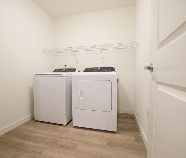 Walking washer room.