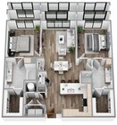 M - 2 Bedroom / 2 Bath