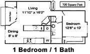 1BR/1BA