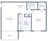 Bel Air - 1b 1b 693sqft A2