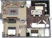 1 Bedroom - 1 Bathroom