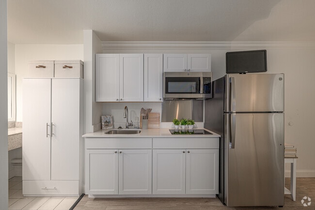 Studio 252SF: Kitchen Area - The Pearl Studio Apartments