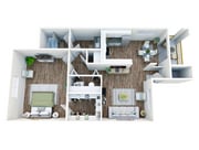 A1 - 1 dormitorio, 1 baño