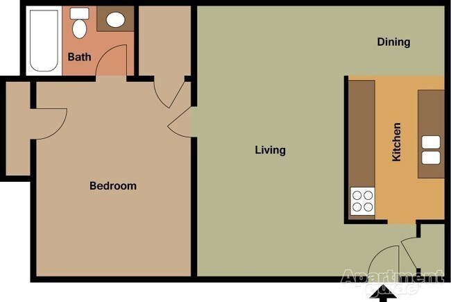 One bedroom one bath - Bella Vista Apartments