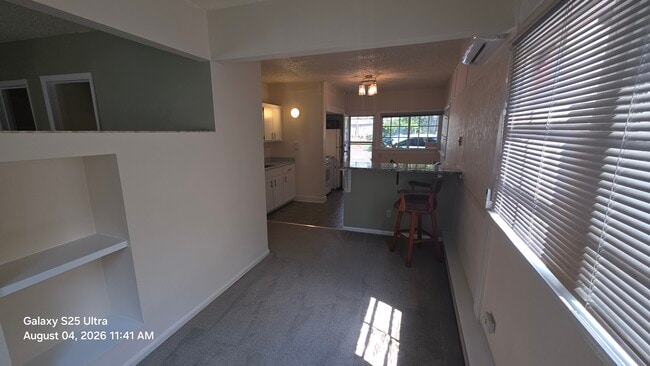 Looking into kitchen/ dining table area