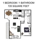 1 bed w dimensions