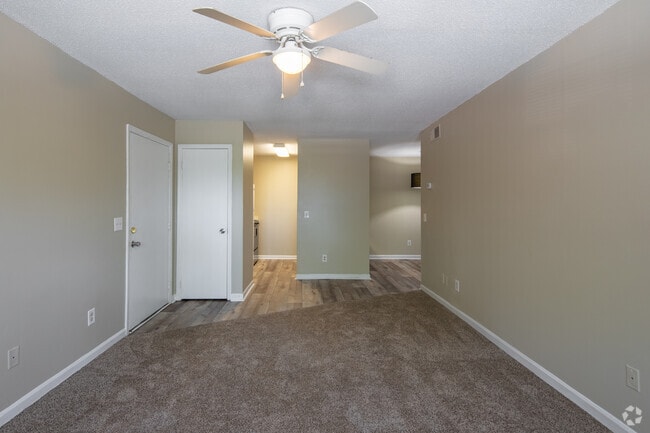 2BR, 2BA -1,363SF - Living Room - Park Knoll