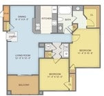 2BR/1BA