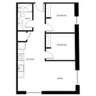 2 Bed | 1 Bath | 634-651 SQ FT