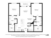 B1A | 2 bed 2 bath | 1192 sq ft