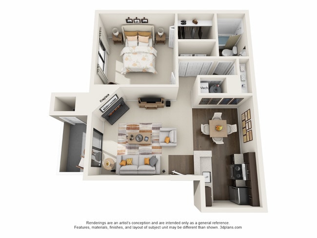 1 habitación | 1 baño 780 ft²