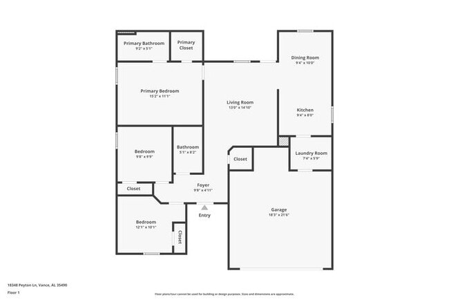 Photo - Inviting 3-Bedroom, 2-Bath Home in Vance, AL