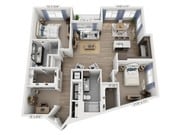 Floor plans are artist’s rendering. All dimensions are approximate. Actual product and specifications may vary in dimension or detail. Not all features are available in every apartment. Prices and availability are subject to change.