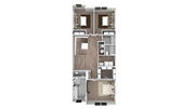 Main Level of the Upper Two-Story Townhome
