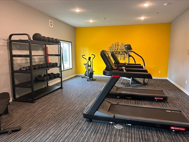 A well-equipped fitness center that makes it easy to stay active on your own schedule.