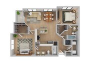 2 Bedroom | 2 Bath | 1130 SF | Renovated