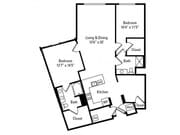 2 Bedroom - 2 Bathroom with Den