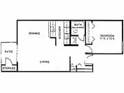 1 bed, 1 bath