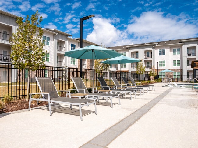 Resort-Style Pool with Baja Tanning Shelf - The Waters At Millerville