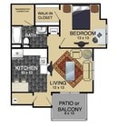 1 Bedroom 2nd Floor
