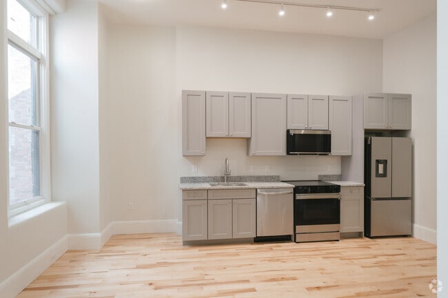 1BR, 1BA - 575SF - Kitchen and Living Area - 130 Pearl