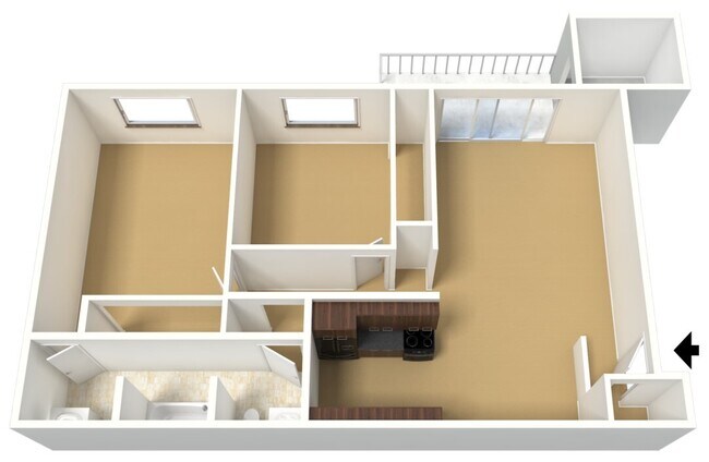 Rustic Oaks - 2B1B - 950 Sq Ft - 3D.jpg