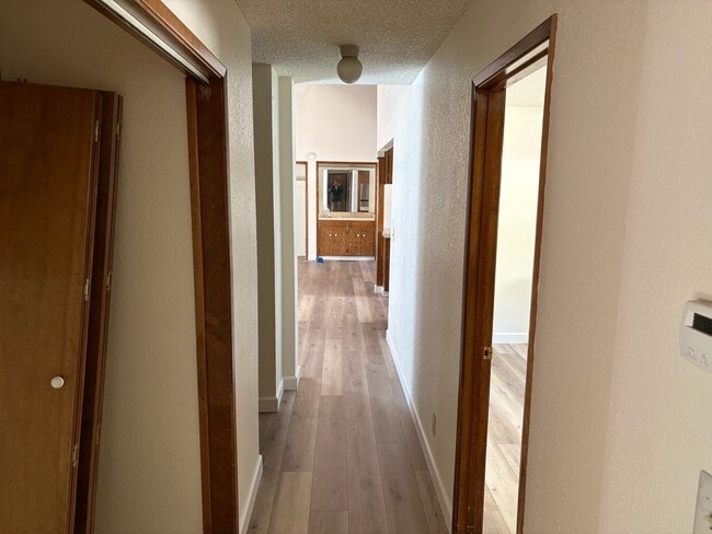 Photo - One level cabin with fenced backyard and garage