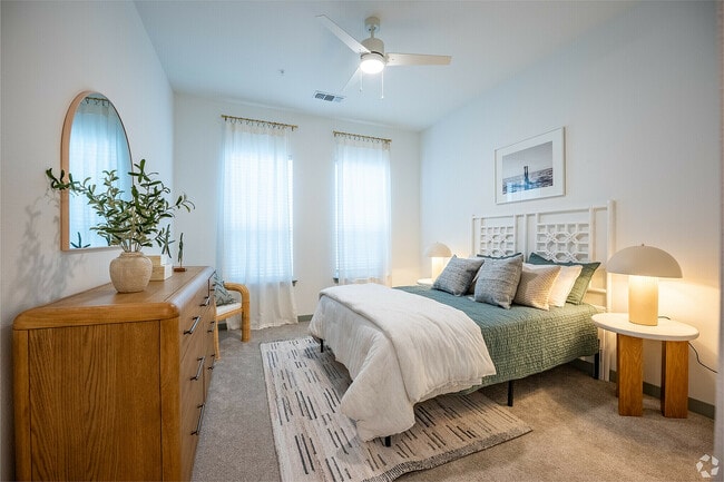 Inviting bedroom with elegant decor.
