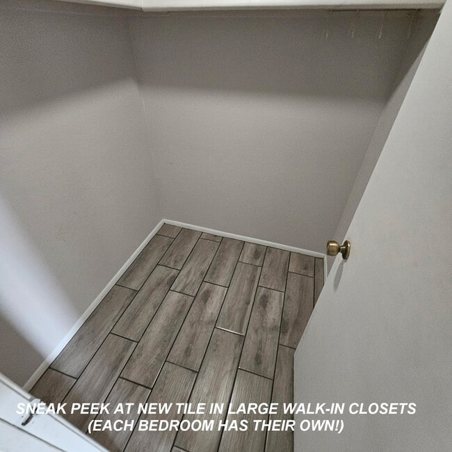 Sneak peak at flooring in walk-in closets - 850 S River Dr Unit 1018