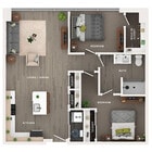 B_Two-Bedroom Floor Plan