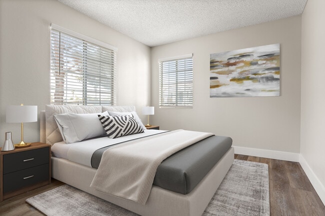 Retreat to a bedroom built for relaxation.