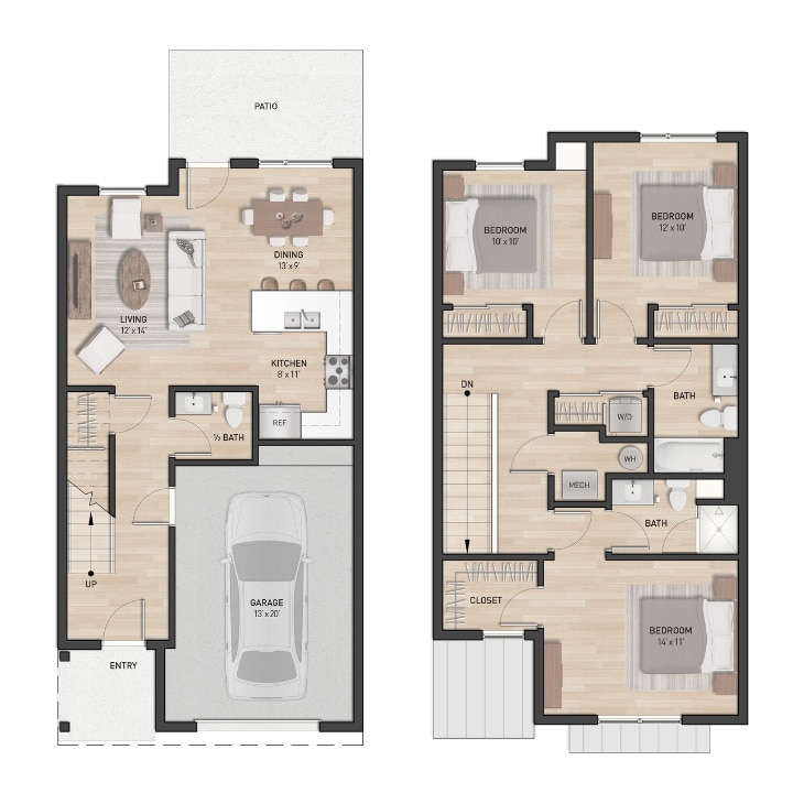 3 Bedroom 2.5 bathroom Townhome - 3 Bedroom 2.5 Bathroom Townhome