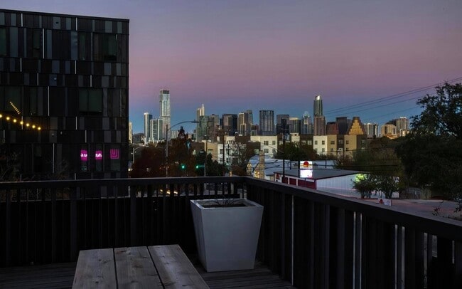 Scenic Skyline Views From Outdoor Patio at Lamar Union Apartments