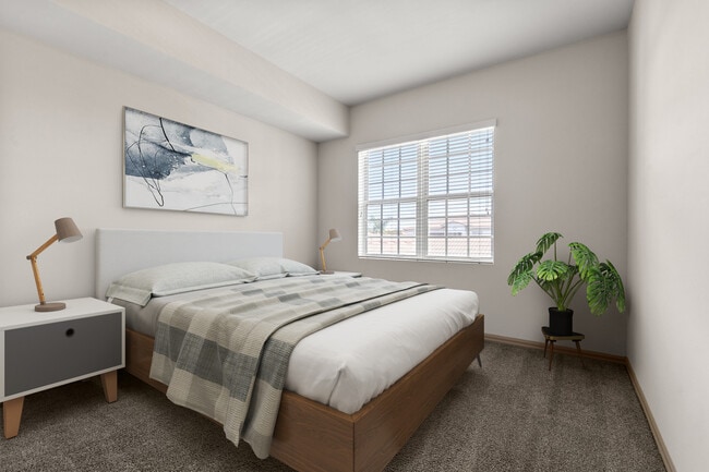 Refúgiese en una habitación diseñada para la relajación.