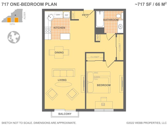 Plan - 1415 SW Alder St Apartamentos