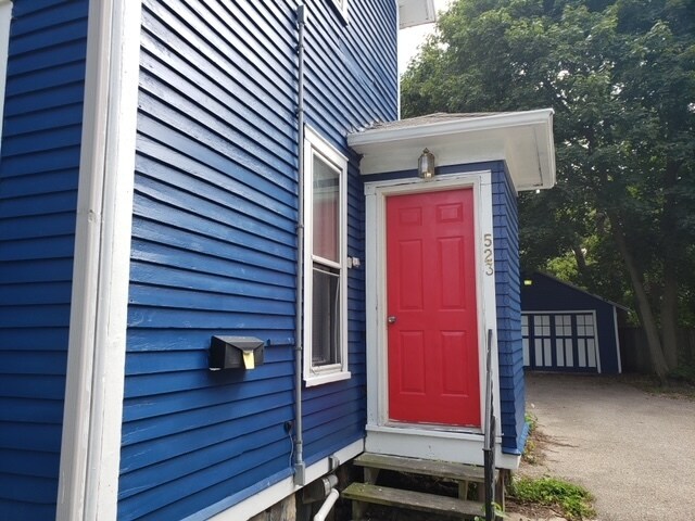 Unit #2 Entrance w/ Garage in Background - 523 McCourtie St