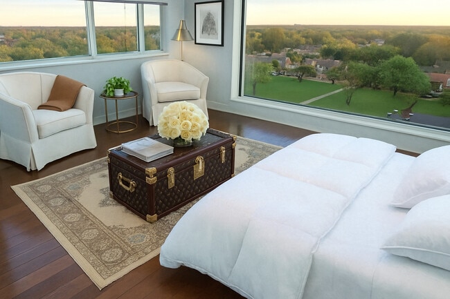 UNIQUE WINDOW WALL IN MASTER SUITE