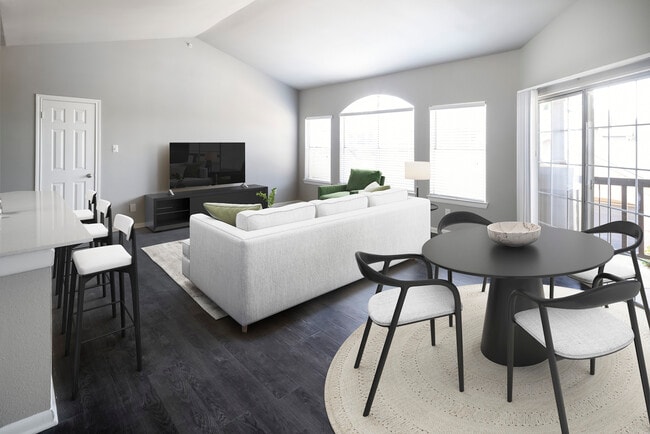Classic Package II living and dining room with hard-surface flooring