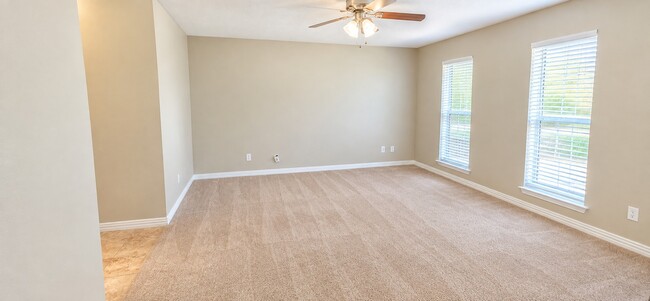 Master bedroom with 2 closets and private bath