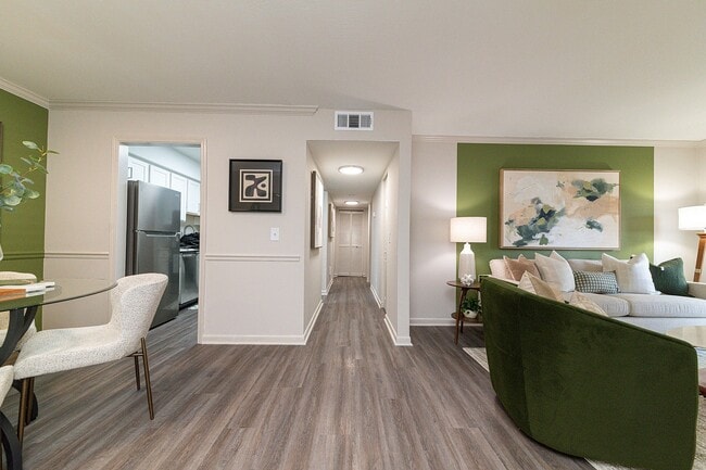 Entryway with hardwood-style flooring throughout