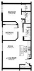 2 Bed / 2 Bath - 1,046 SF