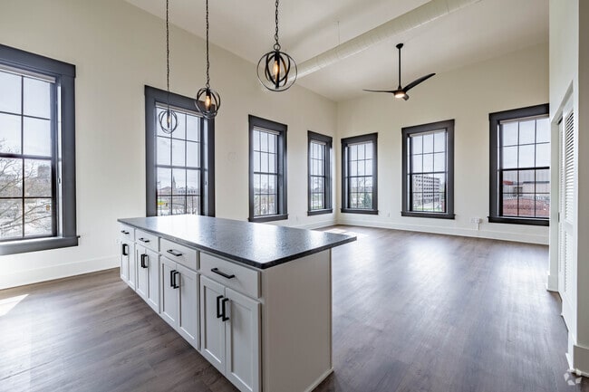 1BR, 1BA - 1,000SF - Kitchen / Living Room - Hamilton Riverfront- Largest One-Bedrooms