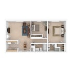 Berkshire - 2 Bed, 2 Bath, 960 sq. ft.