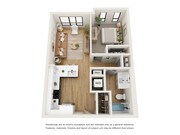 1/1 F - One Bedroom