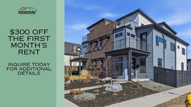 Building Photo - $5,740.95, $300 off the first month's rent, 4 Beds - 5 Bath, Townhouse in Denver with Office!