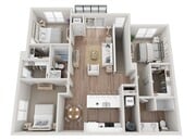 Floor Plan 3BR B2 | Seasons at Hoffman Estates | Apartments in Hoffman Estates, IL
