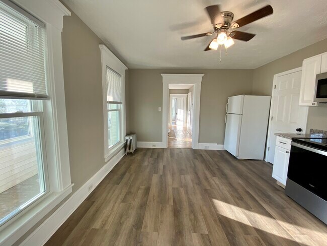 Kitchen opens into family room