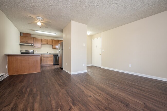 Modern open floor plan with updated finishes.