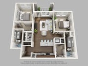 Element South - B2 - 2 Beds - 2 Baths - 1127 Sq. ft.