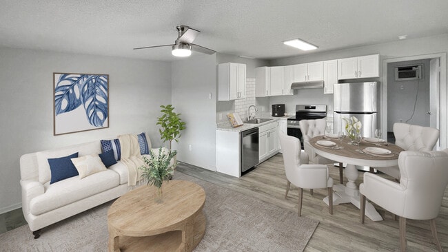 One Bedroom Open Floorplan - Boulevard West Apartments